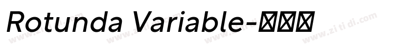 Rotunda Variable字体转换